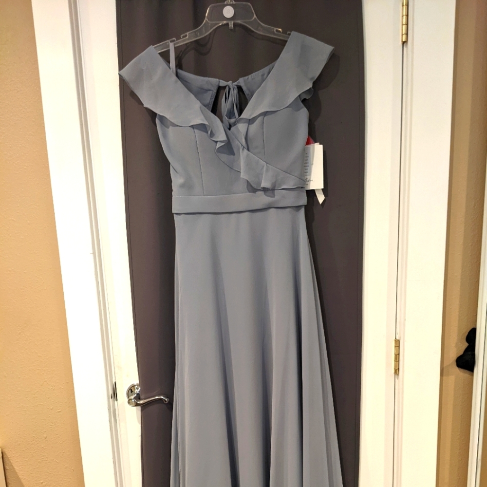 NWT Mori Lee Bridesmaid Dress, Dove Gray, size 8